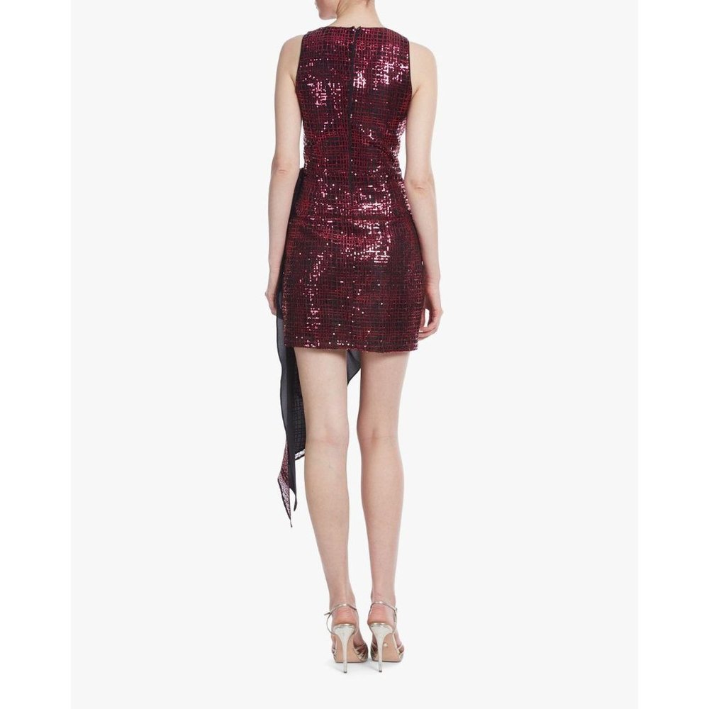 One33 Social Sequin Side Bow Dress in Fuchsia 0 8 - Picture 11 of 12